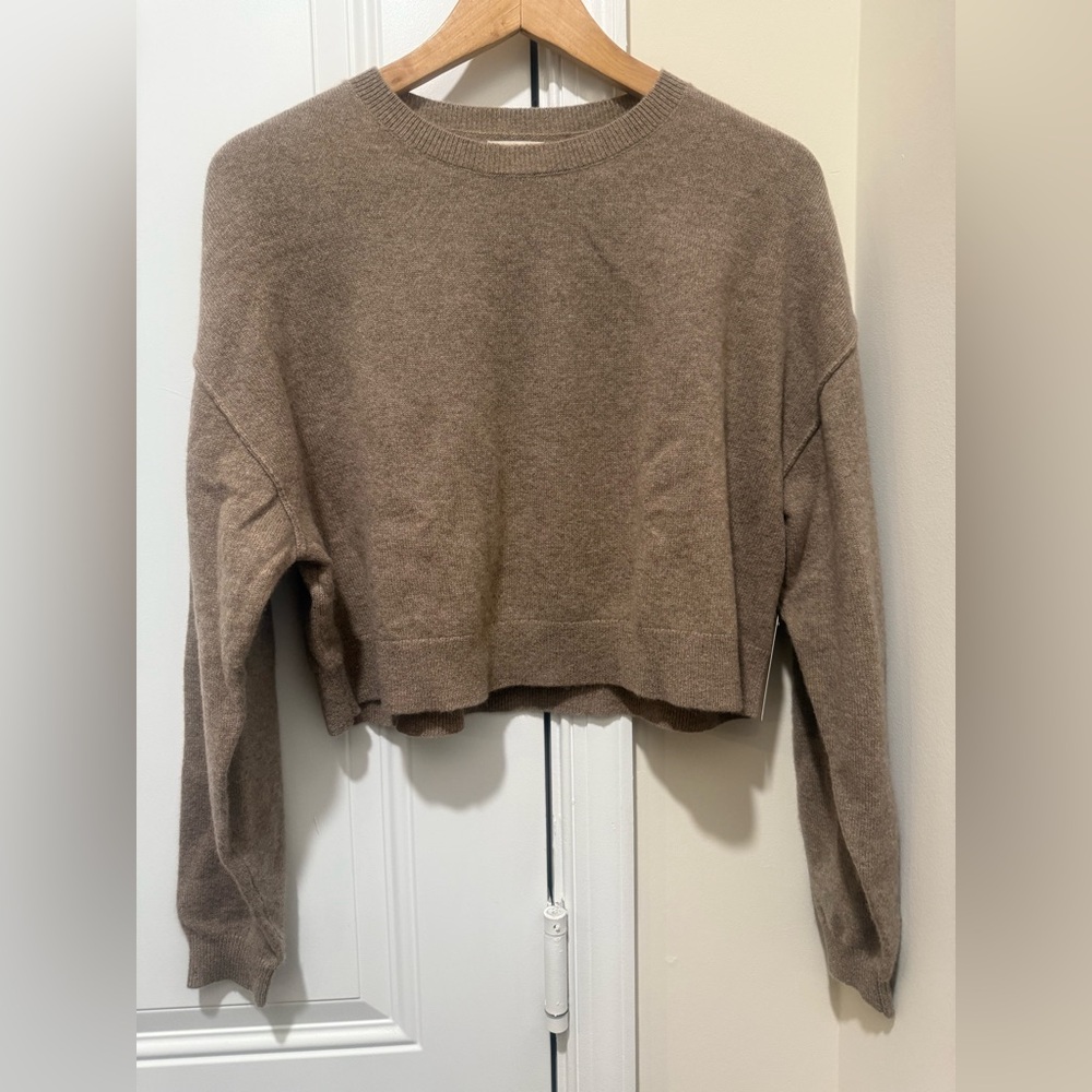Anthropologie Taupe Knit Sweater